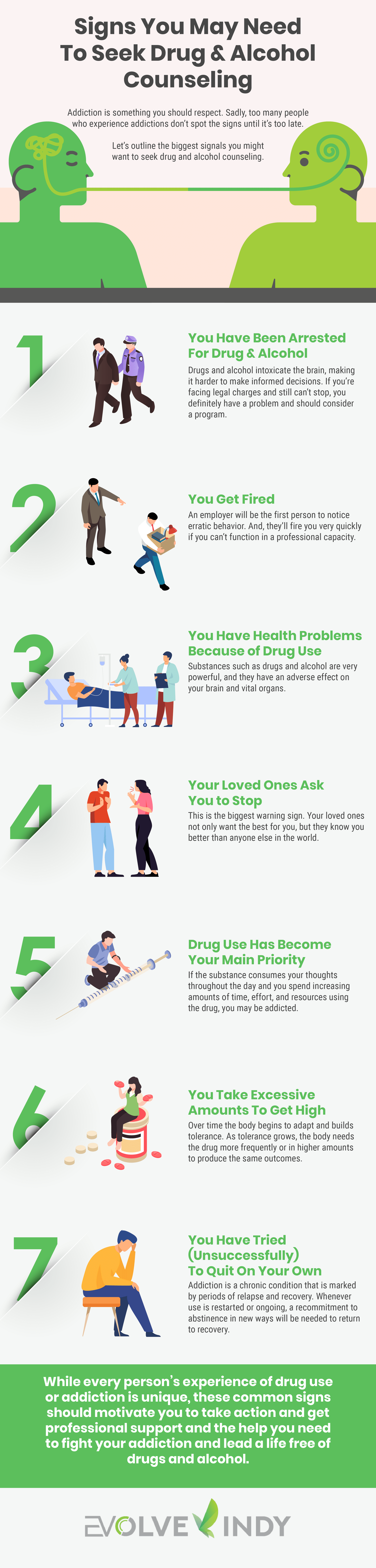 Signs You May Need To Seek Drug & Alcohol Counseling - Infographic